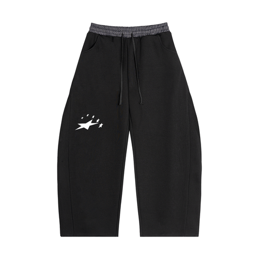 Plaid Waistband Star Barrel Sweatpants