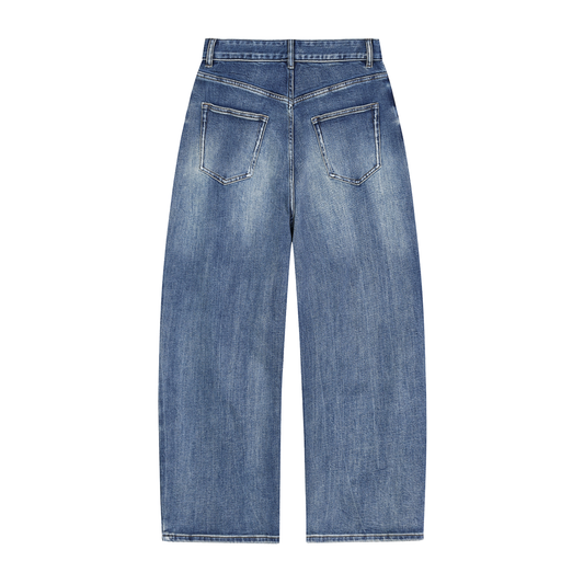 Sun Fade Heavyweight Denim Jeans Light Blue