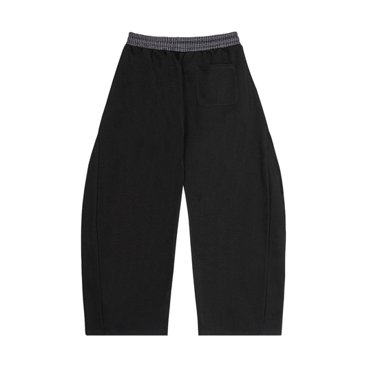 Plaid Waistband Star Barrel Sweatpants